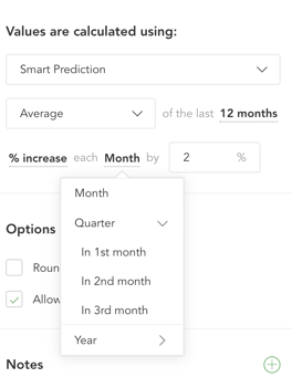 calculating values